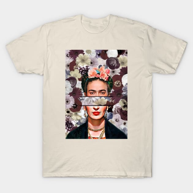 Frida Kahlo Floral T-Shirt by FridaBubble